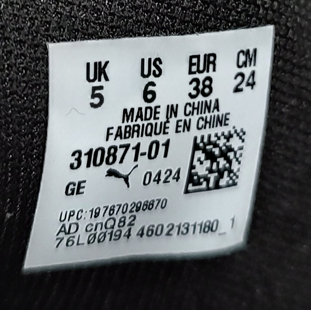 PUMA La Francé Untouchable Lace Up  Youth Girls Black Sneakers Casual Shoes 3108 - Picture 12 of 12
